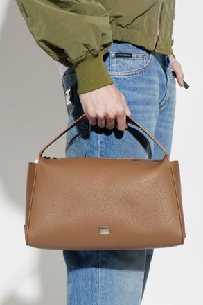Dolce & Gabbana Leather Handbag, Mens, Brown