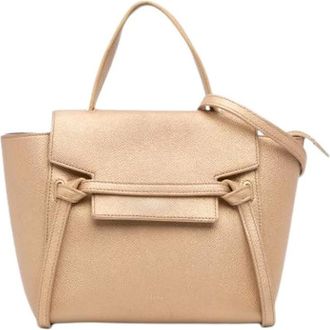 Celine Pre-owned Handbags, female, Yellow, Size: ONE SIZE Pre-owned Leather Vintage Handbag