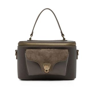 Coccinelle Leren Bowling Handtas - Dames - Handtassen - Bruin - ONE Size - Leer - Tassen
