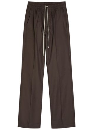 Rick Owens Dietrich Straight-leg Cotton-poplin Trousers - Dark Brown - 46 (IT46 / S)