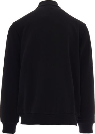 Lacoste Mens Zip Sweatshirt Black Cotton Sweatshirts Sweater