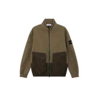 Stone Island Overshirt Panama con zip - - Jackets - Uomo - Verde - M