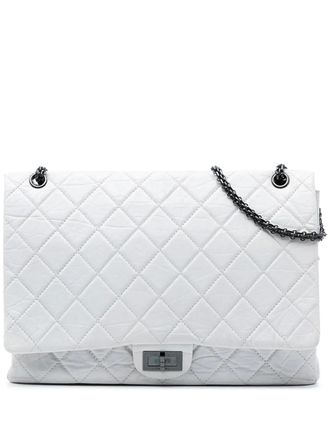 Chanel 2008-2009 Maxi Quilted Aged Calfskin Reissue 2.55 Single Flap shoulder bag - White