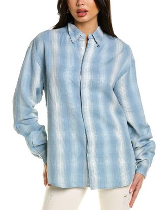 Rta Rta Sierra Oversize Linen-Blend Shirt