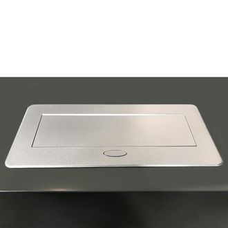 Emuca Multiconector Para Escritorio Atom 26 Lite, 225x111mm, 2 Enchufes Tipo Schuko, 1 Usb Tipo A, 1usb Tipo C, Zamak-acero-pl&aacute;stico, Gris Metalizado - Emuc