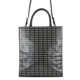 Celine Black White Pvc Leather Tote Bag (Pre-Owned)