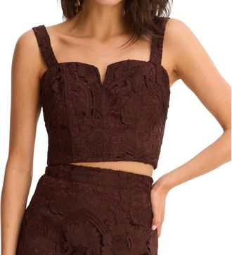 Allison New York Emery Tank Top In Chocolate Brown
