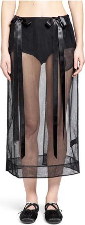 Simone Rocha Dames, Rokken, Zwart, Maat: 2XS Satijn