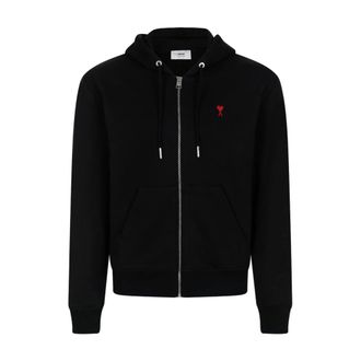 Ami Zip-throughs, male, Black, Size: 2XL Ami De Coeur Zipped Hoodie