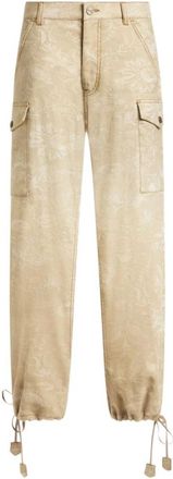Etro Tapered Broeken - Dames - Straight fit broeken - Beige - S - Leer - Broeken
