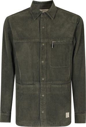 Aspesi Military Snap-Button Utility Cotton Shirt