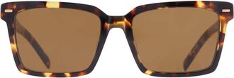 Miu Miu Brown Square Ladies Sunglasses MU 13ZS VAU01T 55