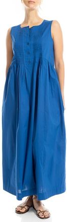 Max Studio Sleeveless Button Front Maxi Dress in Cobalt at Nordstrom Rack, Size X-Small