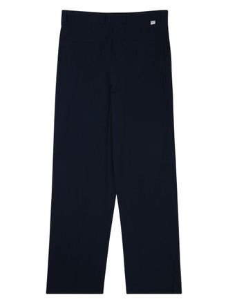 Paolo Pecora Loose Fit Cotton Chino Trousers - Blue
