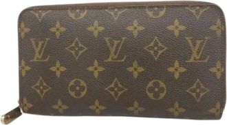Louis Vuitton Vintage, unisex, Bruin, ONE Size, Pre-owned Stoffen Portemonnee