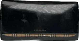 Burberry Pre-owned Wallets, female, Black, Size: ONE SIZE Pre-owned Vintage Leather Wallet