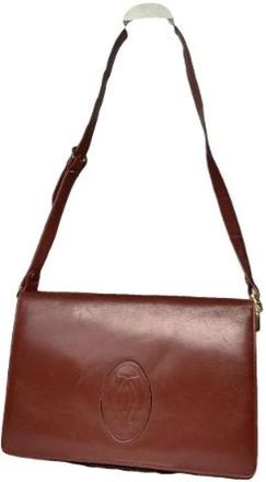 Cartier Pre-owned Leren Crossbodytas - Dames - Vintage Schoudertas - Rood - ONE Size - Leer - Vintage
