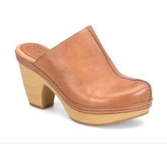 Kork-ease Womens Gwendolyn Artisan-Stitched Clog In Dark Tan