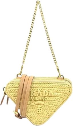 Prada Pre-owned Vintage Mini Schoudertas - Dames - Vintage Mini Tas - Beige - ONE Size - Leer - Vintage