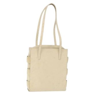 Loewe Pre-owned Leren Schoudertas - Dames - Vintage Shopper - Wit - ONE Size - Leer - Vintage