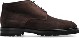 Kiton Schoenen, Heren, Bruin, 41 1/2 EU, Wol, Suede Enkellaarzen