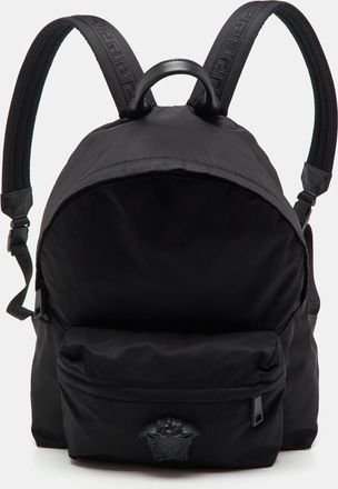 Versace Black Nylon La Medusa Backpack