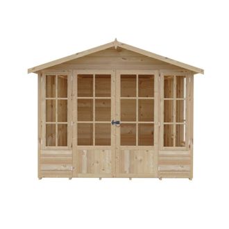 Shires Delmora 8x12 Shiplap Summerhouse - Wood - L358.2xW245.6xH217.4 cm in Light Brown