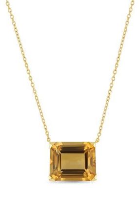 Bony Levy 14K Yellow Gold Semiprecious Stone Cube Pendant Necklace in 14K Gold/Yellow at Nordstrom Rack, Size 18