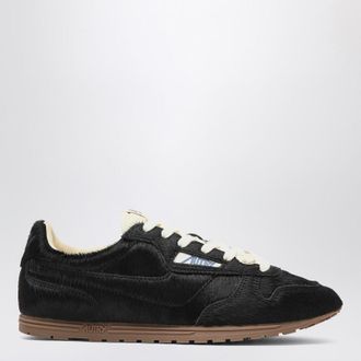 Autry Black Windspin sneakers in pony hair