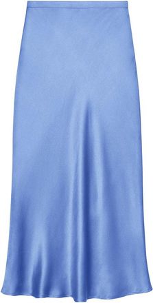 Anine Bing Bar Silk Skirt - Storm Blue