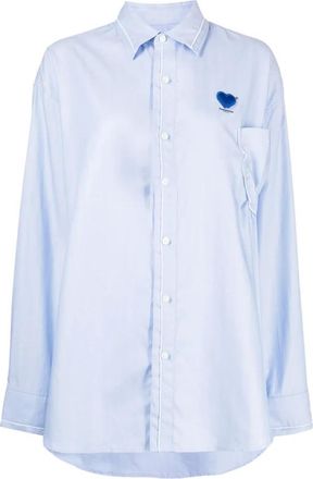 Ader Error Camisa de cuello cl&aacute;sico - Blouses & Shirts - Mujer - Azul - M
