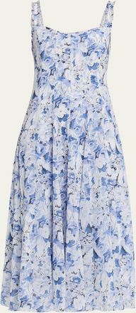 Cinq &agrave; Sept Marmo Heirloom Petals Midi Dress