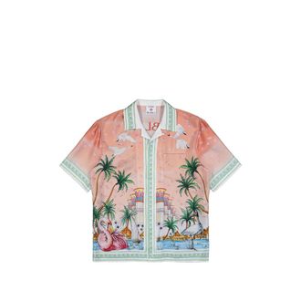 Casablanca Ethereal Cuban-collar Short-sleeved Shirt