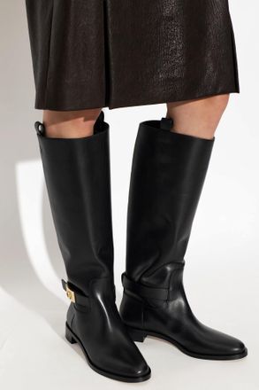 Ferragamo Leather Boots Zakia, Womens, Black