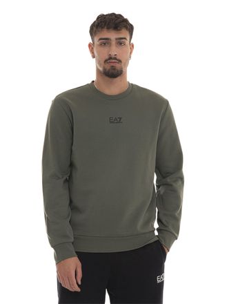 Emporio Armani Felpa girocollo Verde EA7 Uomo