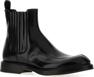 Dolce & Gabbana Leather Chelsea Ankle Boot - Black