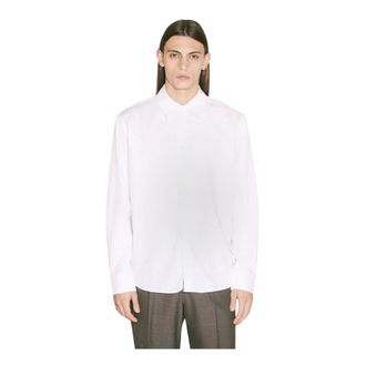 Our Legacy Overhemden, Heren, Wit, L, Katoen, Fluid Weave Classic Collar Shirt