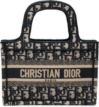 Dior Pre-owned Dior Mini Oblique Canvas Book Tote 50-MA-0242