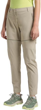 Jack Wolfskin Zip-off-Hose JACK WOLFSKIN HIKEOUT ZIP OFF PANTS W, Damen, Gr. 34, Normalgr&ouml;ssen, grau (stone), Obermaterial: 86% Polyamid, 14% sonstige Fasern; Futte