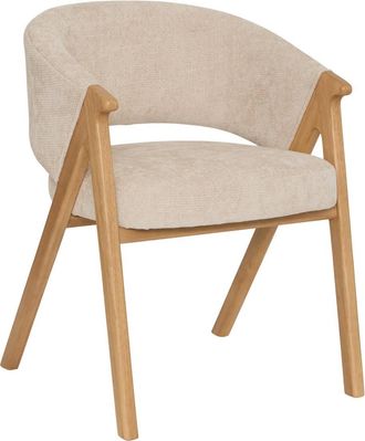 Atmosphera Silla De Mesa Amza, 79 Cm De Altura, Color Beige Y Madera Natural - Atmosphera Cr&eacute;ateur DInt&eacute;rieur