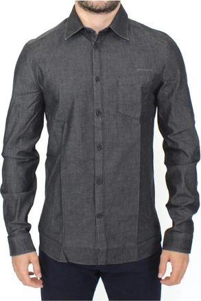 Ermanno Scervino Denim Stretch Casual Overhemd - Heren - Casual Overhemden - Grijs - M - Denim - Overhemden