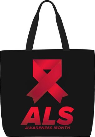 Generic Women Handbag Als Awareness Month Womens Tote Bag Reusable Girls Crossbody Bags, For Birthday, Graduation, School, Gym, Christmas