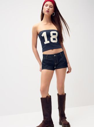 Twik Womens Low-rise denim mini short