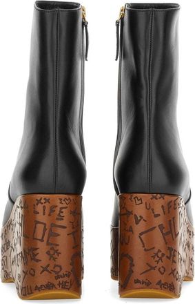 Chlo&eacute; Wedge Ankle Boot - Black