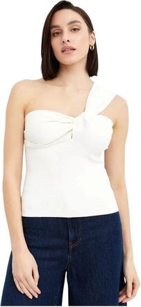 P.A.R.O.S.H. Gebreide Top - Dames - Tops zonder mouwen - Wit - M - Tops