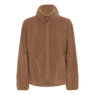 Kaffe Amphora Fleecejack - Dames - Sport - Bruin - Maat: XS Fleece