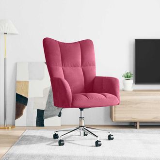 vidaXL Sill&oacute;n De Relax De Terciopelo Rojo Vino Tinto Vidaxl