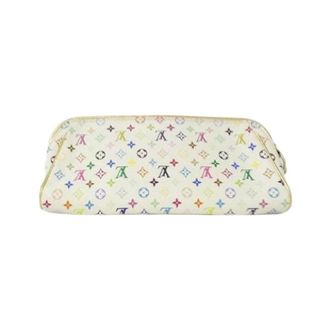 Louis Vuitton Pre-owned Vintage Canvas Clutch - Dames - Pre-owned - Wit - Maat: ONE Size
