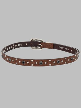 Golden Goose Studded Leather Belt - Brown