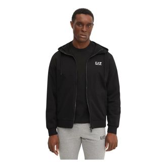 Emporio Armani 8Npm33 Pjvrz Zip-through Hoodie - Heren - Sweatshirts & Hoodies - Zwart - Maat: 2XL Katoen